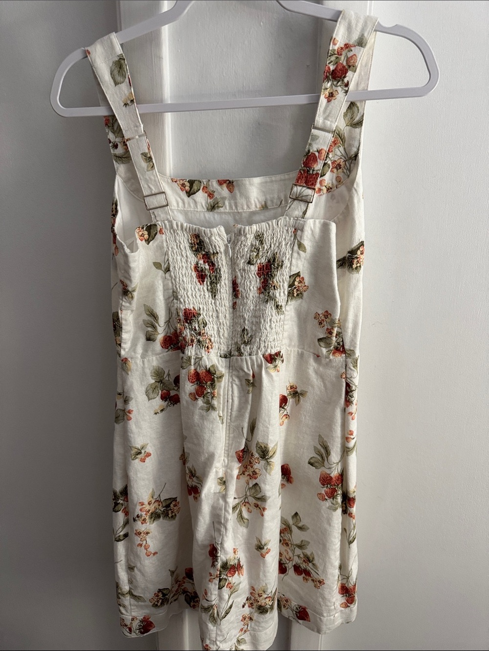 Abercrombie & Fitch Cream Floral Sundress with Green and Pink Accents - Picture 3 of 3